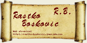 Rastko Bošković vizit kartica